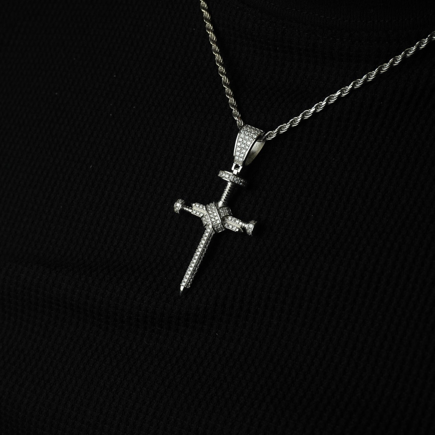 "Crucifixion" Pendant + 3mm Rope Chain
