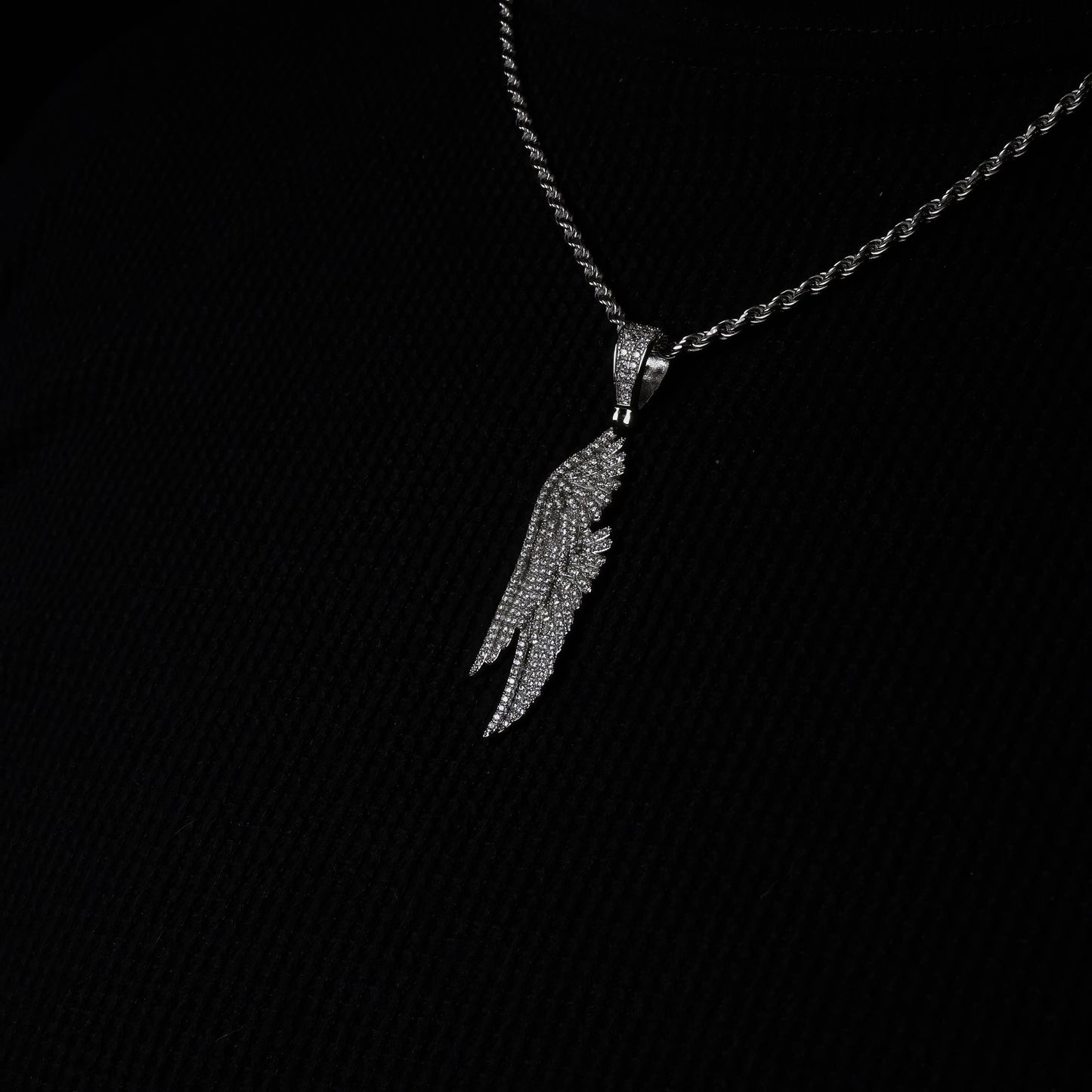 Wing Pendant + 3mm Rope Chain