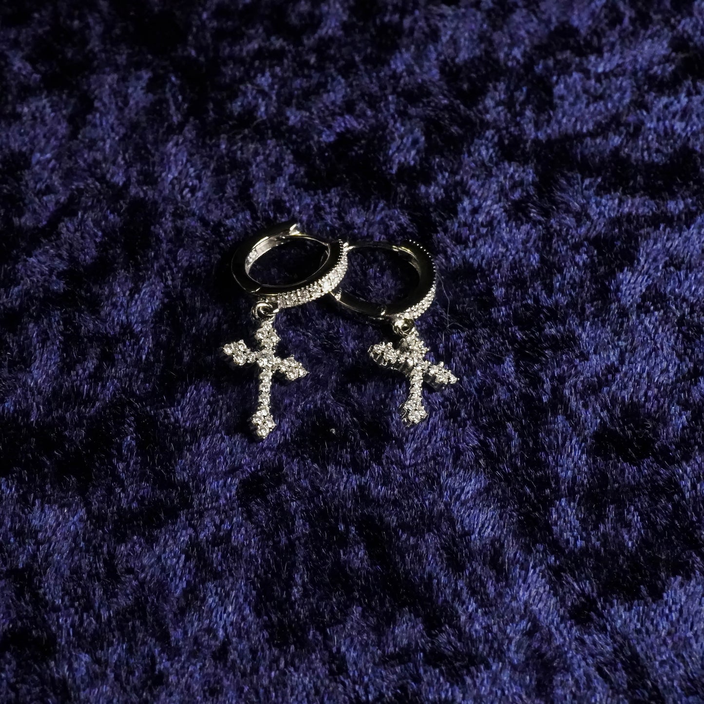 Hoop Cross Earrings