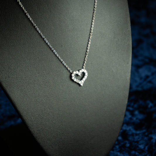 S925 "Corazón de Hielo" VVS Moissanite Necklace