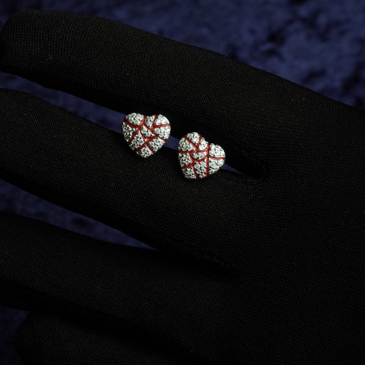 Cracked Heart Earrings