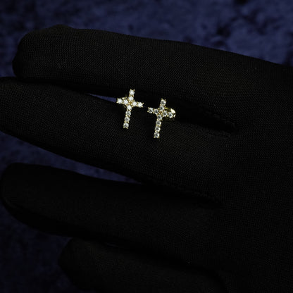 "Corazón de Fe" Cross Earrings