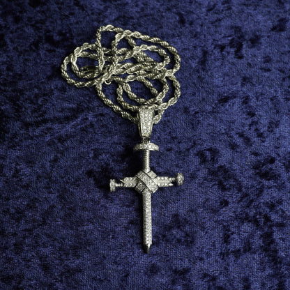 "Crucifixion" Pendant + 3mm Rope Chain