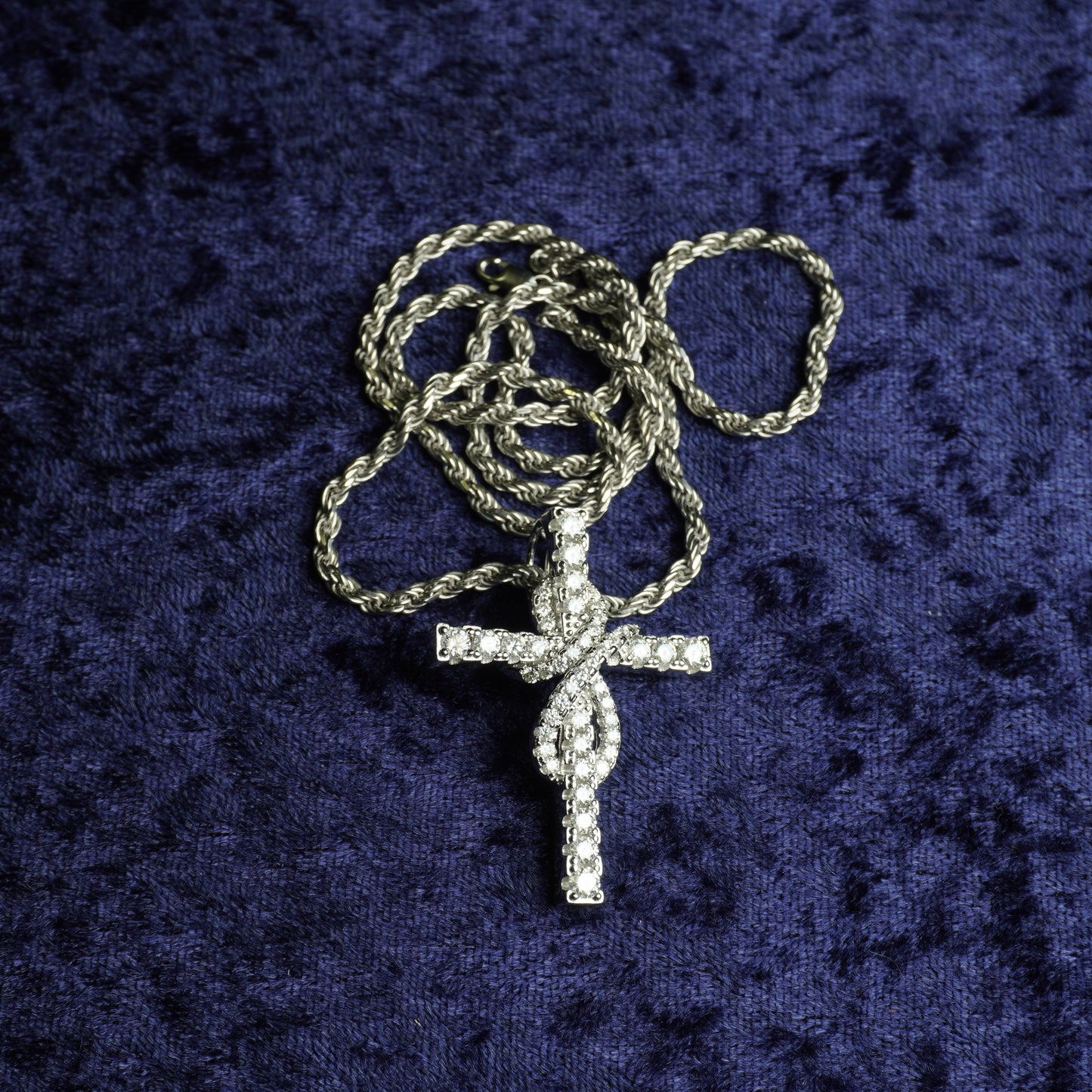 Infinity Cross Pendant + 3mm Rope Chain