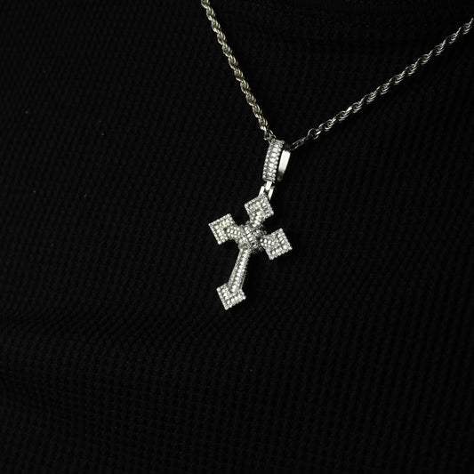 Cross "El Wichon" Pendant + 3mm Rope Chain