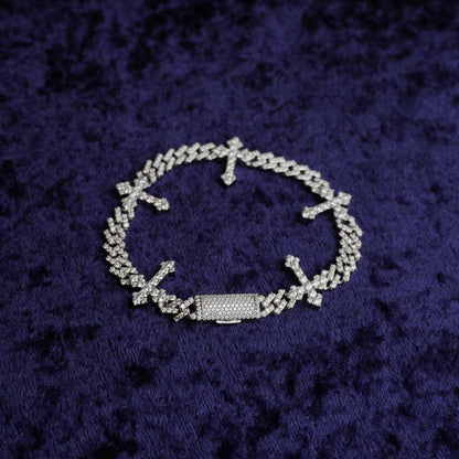 7.5 Inch Cross Cuban MOISSANITE