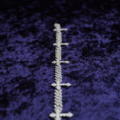 7.5 Inch Cross Cuban MOISSANITE