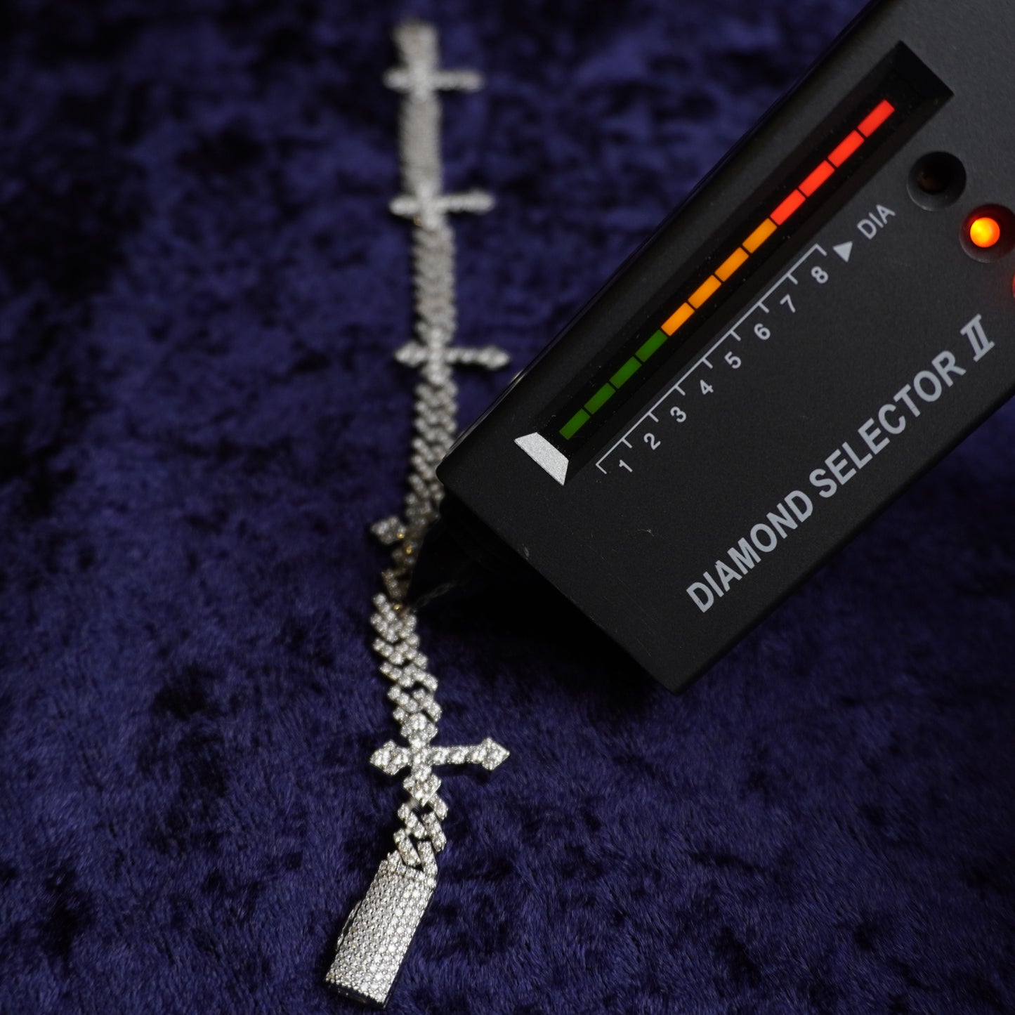 7.5 Inch Cross Cuban MOISSANITE