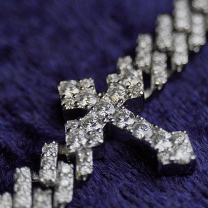 7.5 Inch Cross Cuban MOISSANITE