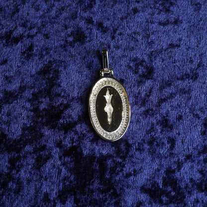S925 "Divine Cristo Oval Medallion" VVS Moissanite Pendant