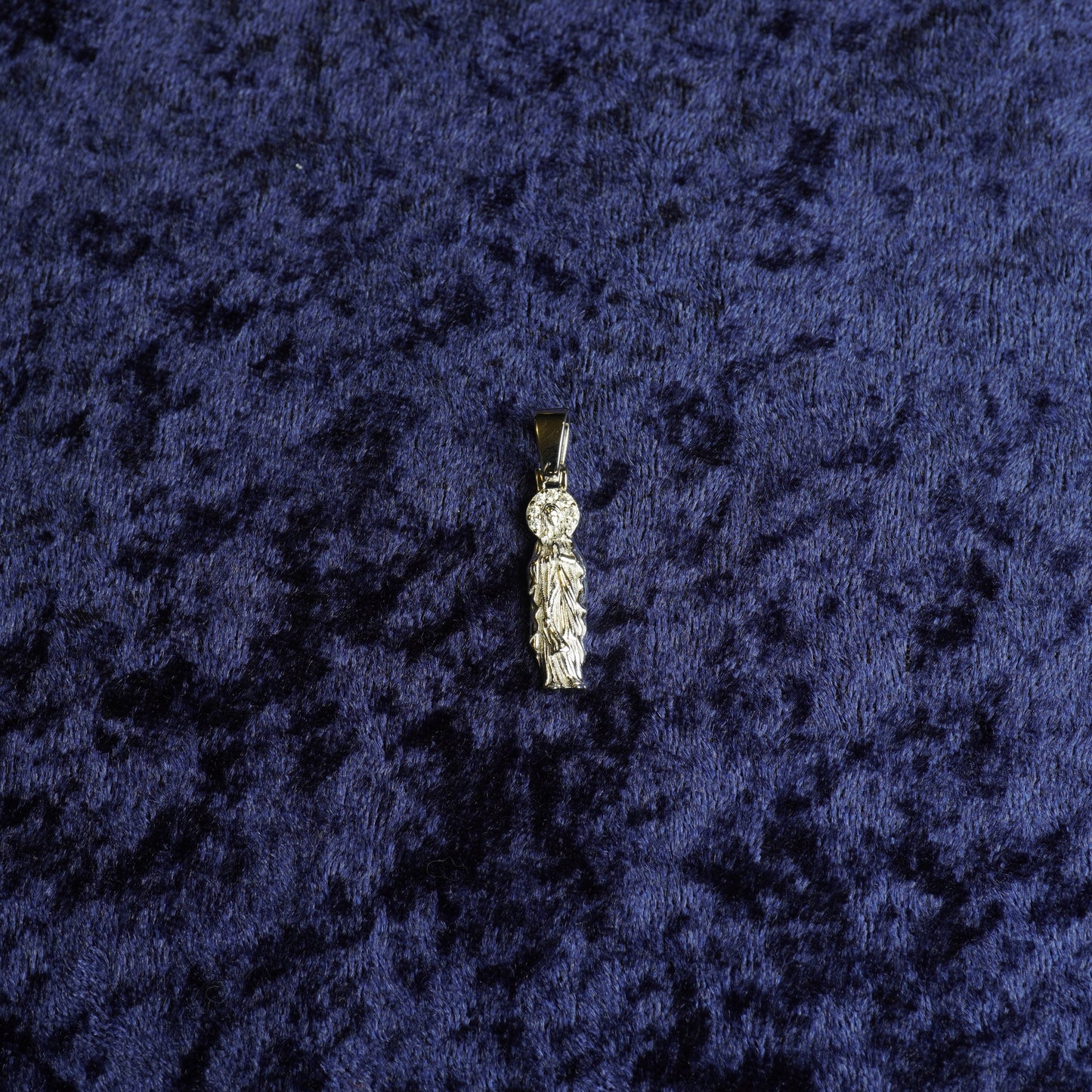 S925 "Santa María Halo" VVS Moissanite With 22" Rope Chain