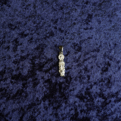 S925 "Santa María Halo" VVS Moissanite With 22" Rope Chain