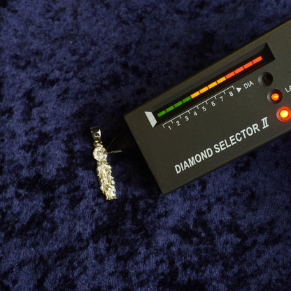 S925 "Santa María Halo" VVS Moissanite With 22" Rope Chain