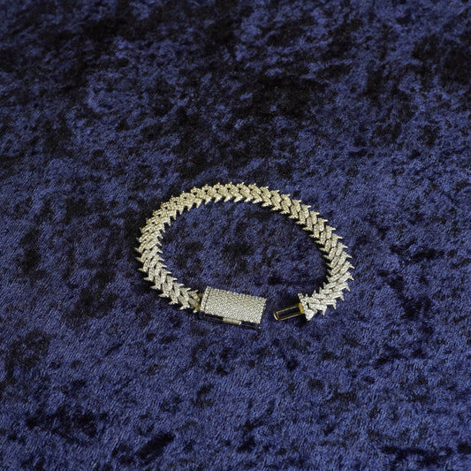 S925 8mm Spiked Cuban with VVS Moissanite