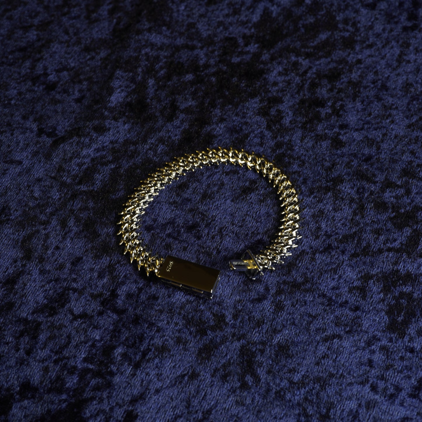 S925 8mm Spiked Cuban with VVS Moissanite