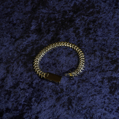 S925 8mm Spiked Cuban with VVS Moissanite