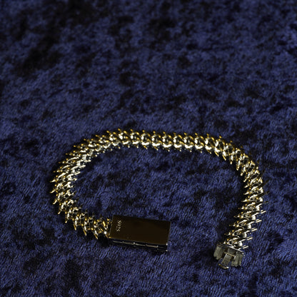 S925 8mm Spiked Cuban with VVS Moissanite