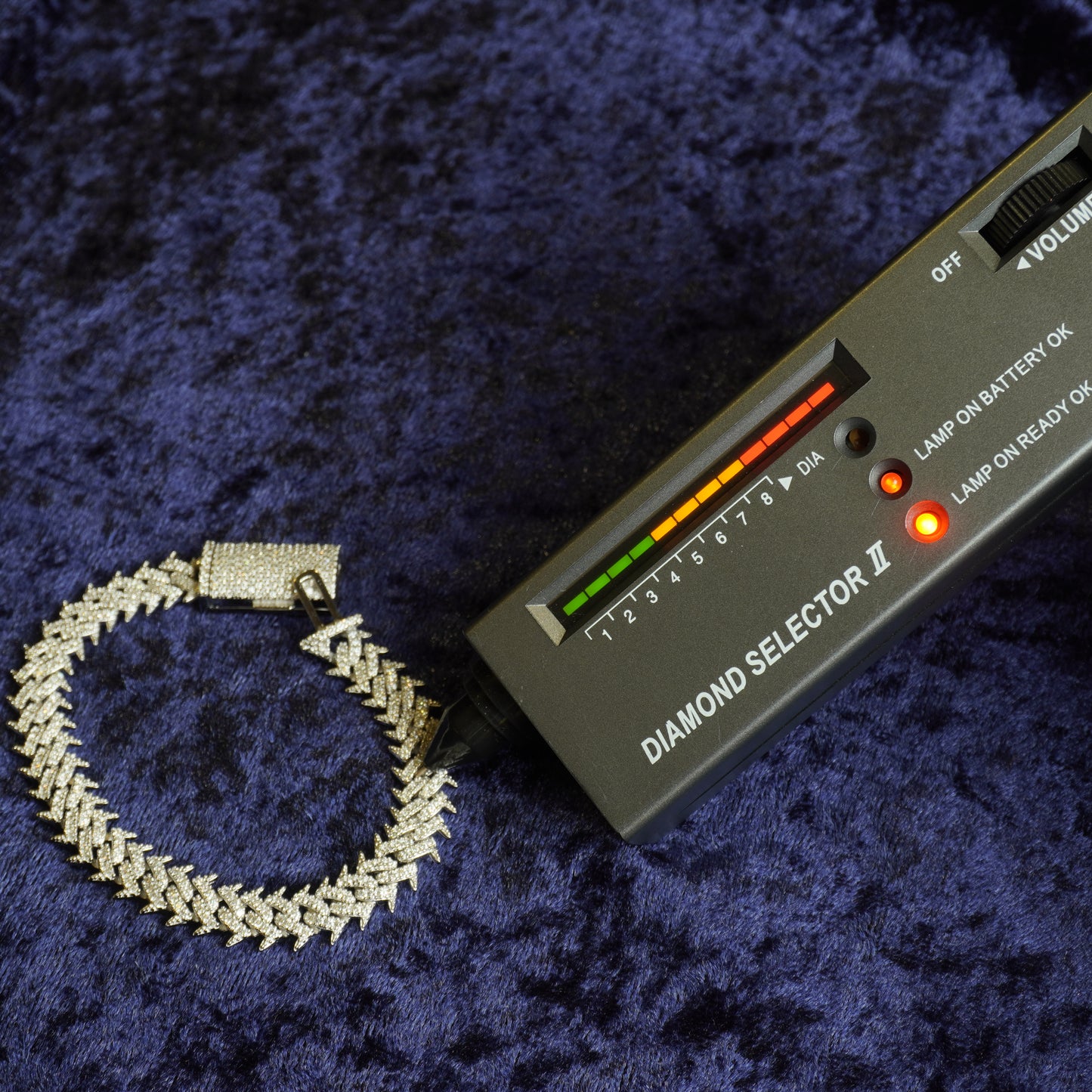 S925 8mm Spiked Cuban with VVS Moissanite