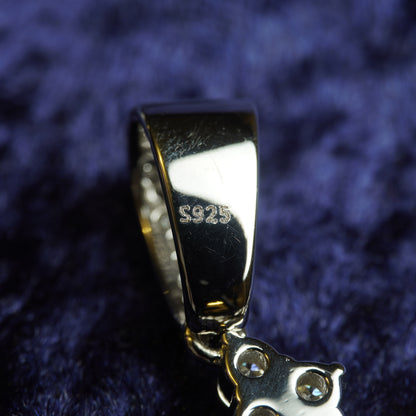 S925 "Faith Over Fear" VVS Moissanite With 22" Rope Chain