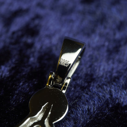 S925 "Santa María Halo" VVS Moissanite With 22" Rope Chain