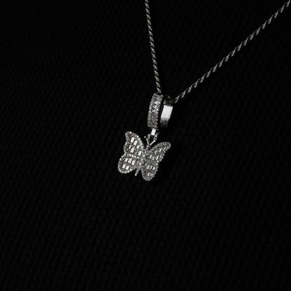 Butterfly Pendant + 2mm Rope Chain