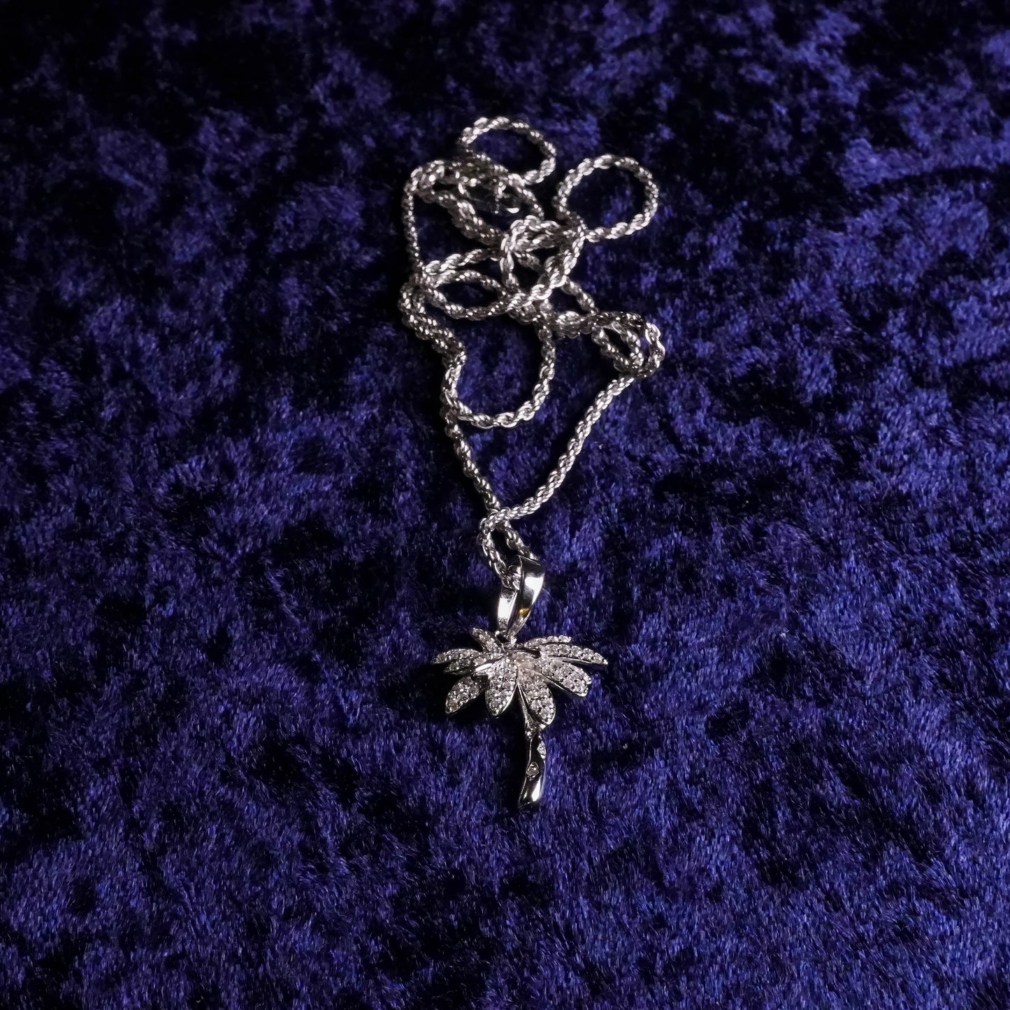 Palm Tree Pendant + 2mm Rope Chain