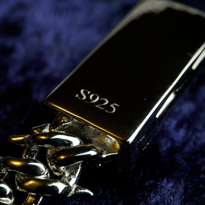 S925 8mm Spiked Cuban with VVS Moissanite